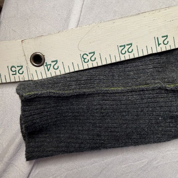 Shae Anthropologie Women's M Open Front Cardigan Pockets Gray Green Velvet - Picture 9 of 9